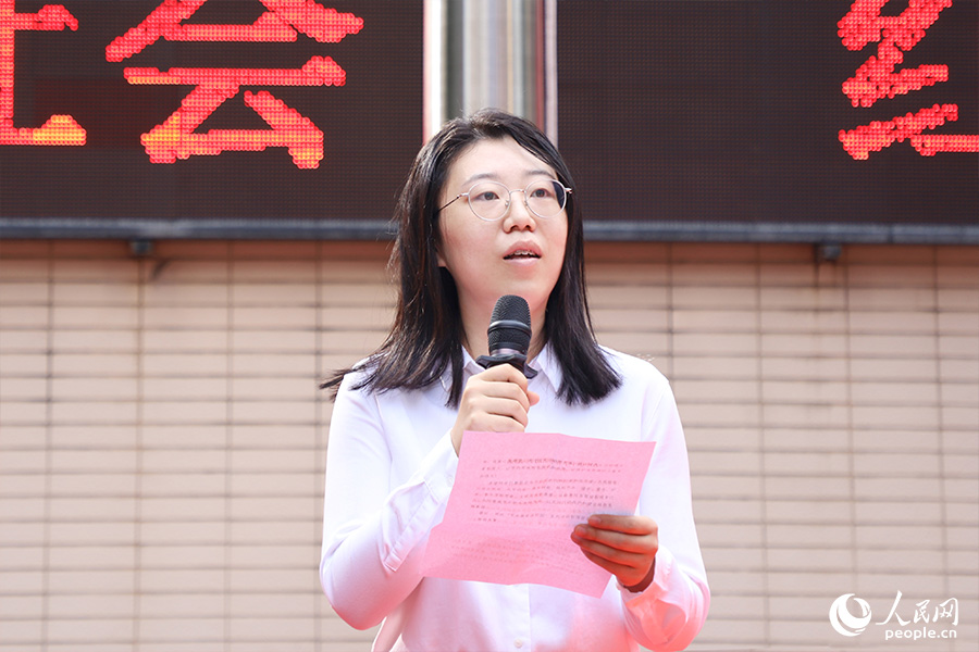 福建省水利廳水資源管理處副處長劉奇在活動上致辭。人民網(wǎng) 陳永整攝