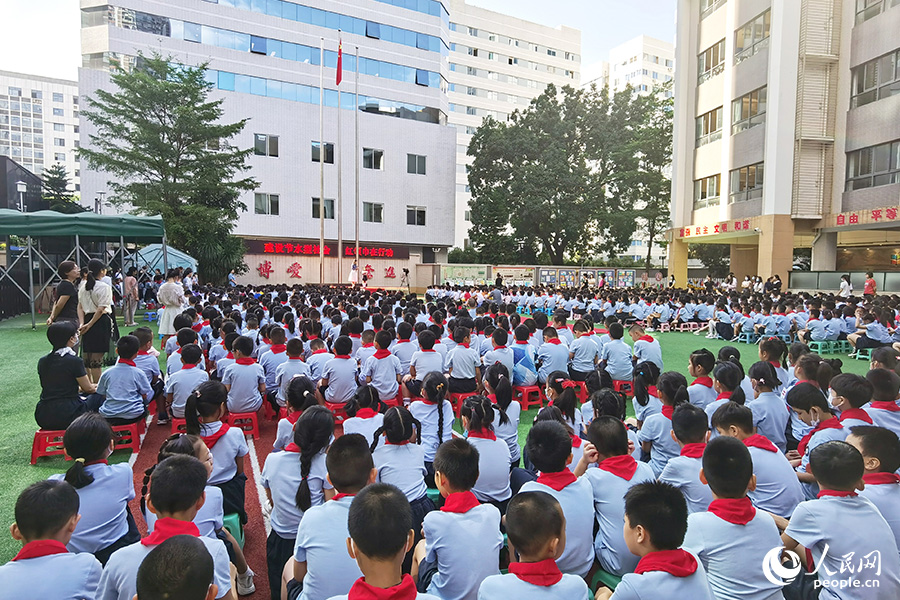 “節(jié)水教育進校園”系列活動走進福州市中山小學。人民網(wǎng) 陳永整攝