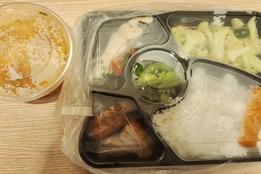 福州市晉安區(qū)醫(yī)院提供的餐食。福州市晉安區(qū)醫(yī)院供圖