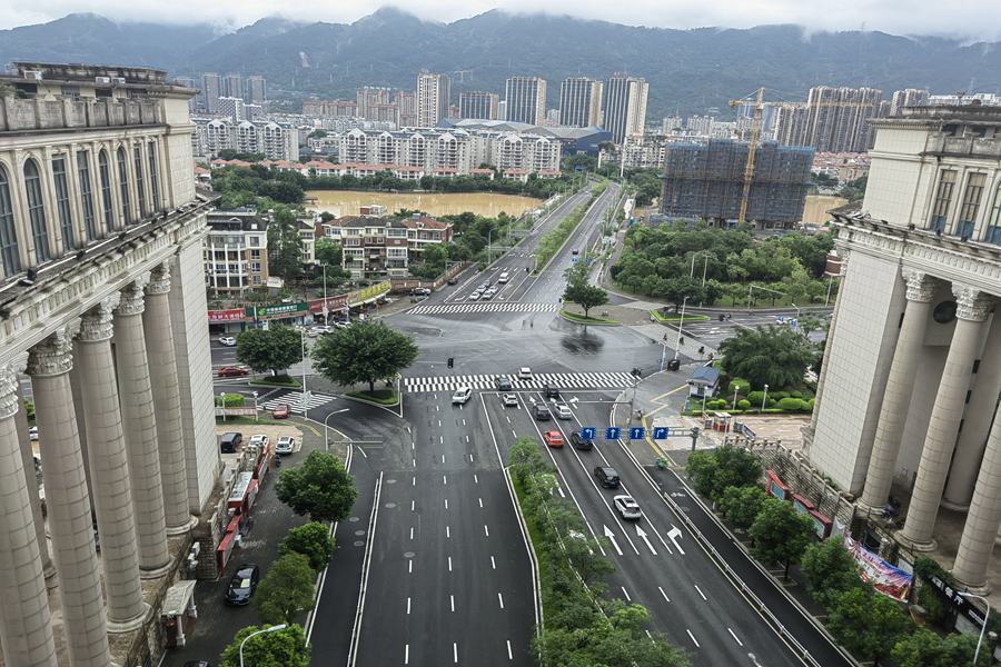 7月29日17時(shí)，福州市晉安區(qū)新店鎮(zhèn)通行順暢。楊雪蓮攝