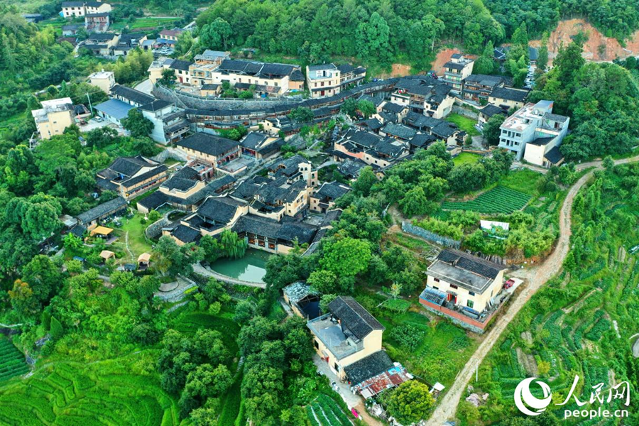 遠(yuǎn)眺四坪村。人民網(wǎng)記者 蘭志飛攝
