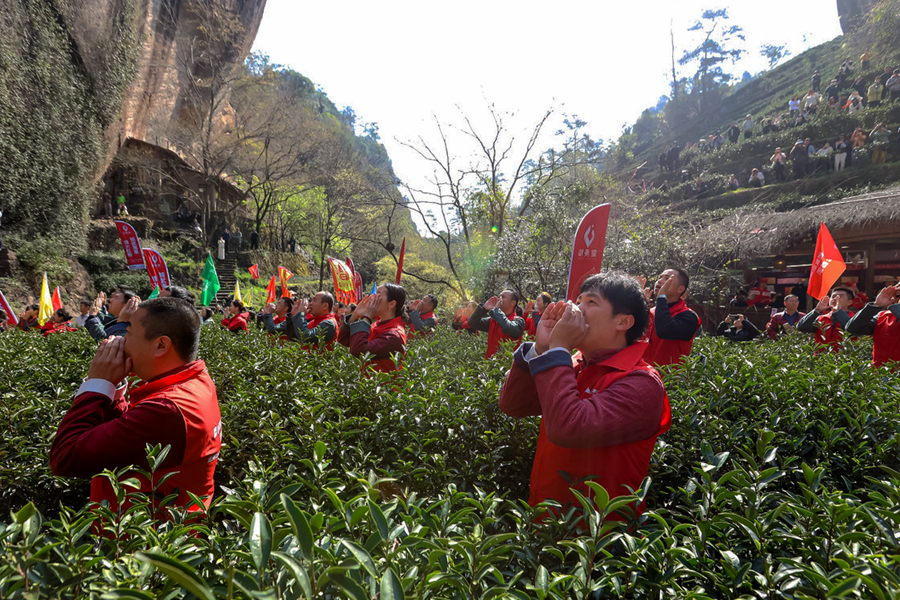 每年春天，武夷山各地都會(huì)舉行“喊山祭茶”活動(dòng)。武夷山市融媒體中心供圖