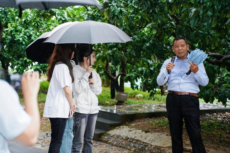 主播們走進(jìn)蜜柚林。主辦方供圖
