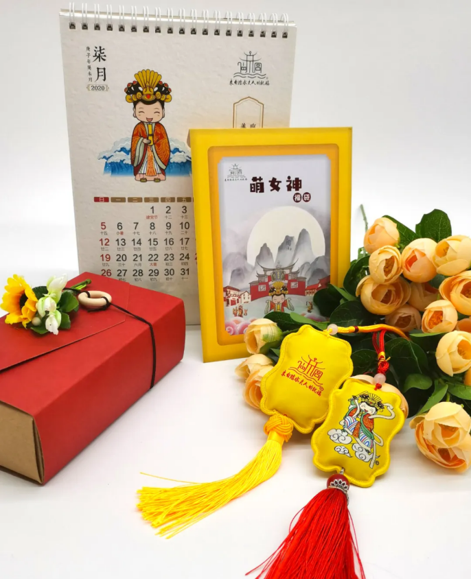 懿德文創(chuàng)工作室設(shè)計(jì)的陳靖姑系列文創(chuàng)產(chǎn)品（資料圖）。受訪對(duì)象供圖