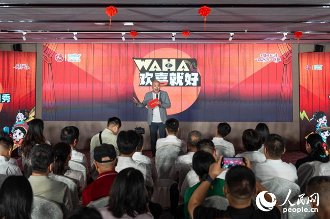脫口秀表演。實(shí)習(xí)生 林靜茹攝